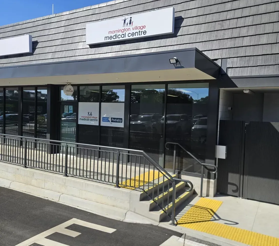 The reception area at Mornington Village Medical Centre